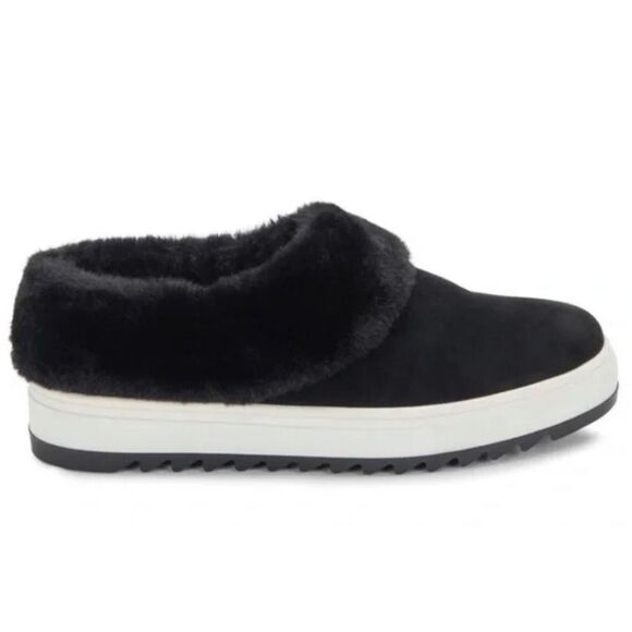 Blondo Waterproof Suede Faux Fur Trim Slip On Sneaker Mule Loafer Size 5.5 - Picture 1 of 8